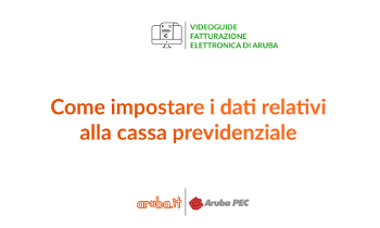 Come impostare i dati relativi alla cassa previdenziale