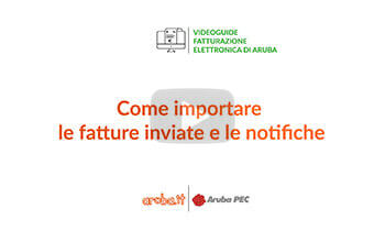 Come importare le fatture inviate e le notifiche