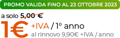 1€+IVA fino al 23 ottobre 2023